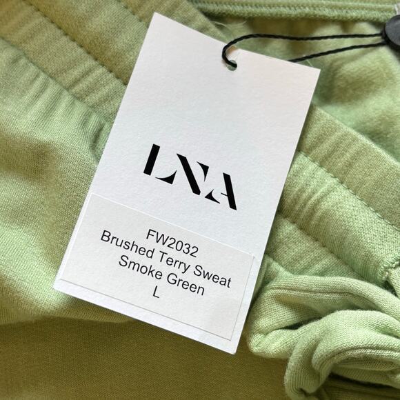 LNA Clothing NWT Brushed Terry Sweat Pant in Smoke Green - size Large - Picture 4 of 4